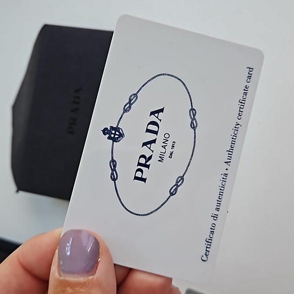 Prada Medium Saffiano Leather Double Bag Blue/Red - Picture 11 of 11